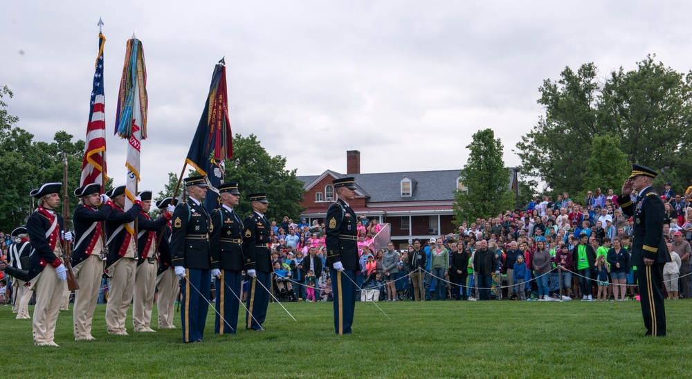 Maj. Gen. Malcolm B. Frost, hosts Twilight Tattoo