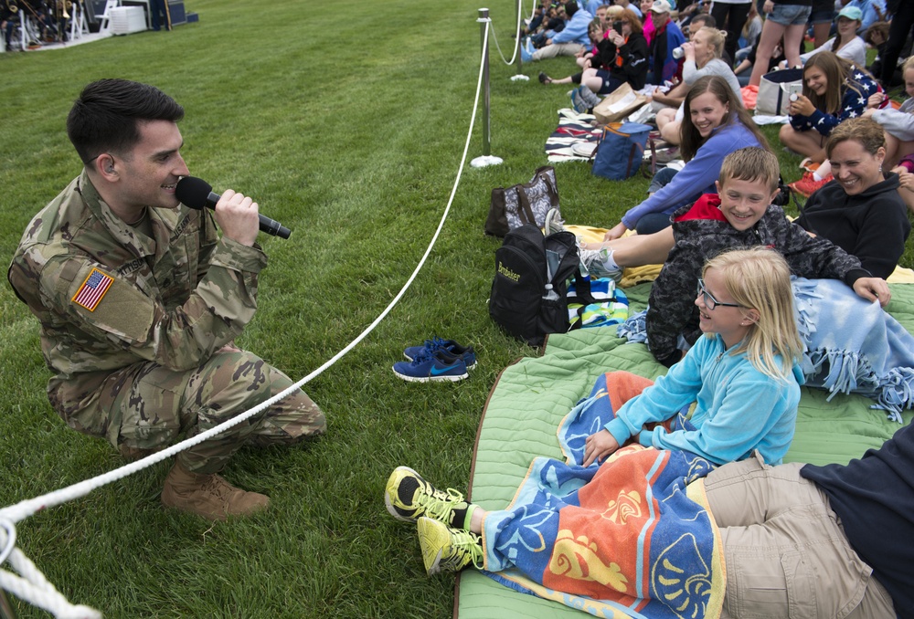 Maj. Gen. Malcolm B. Frost, hosts Twilight Tattoo