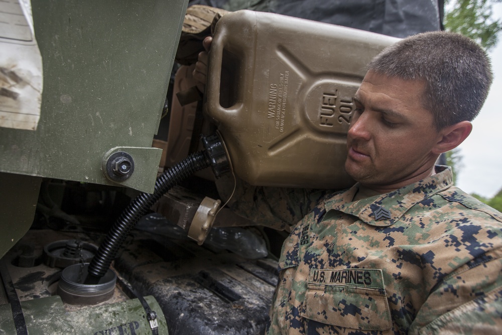 U.S. Marines conduct Refueling Operations for Viking Battalion Saber Strike 17