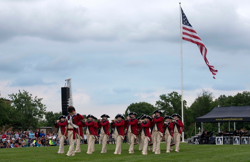 Maj. Gen. Malcolm B. Frost, hosts Twilight Tattoo
