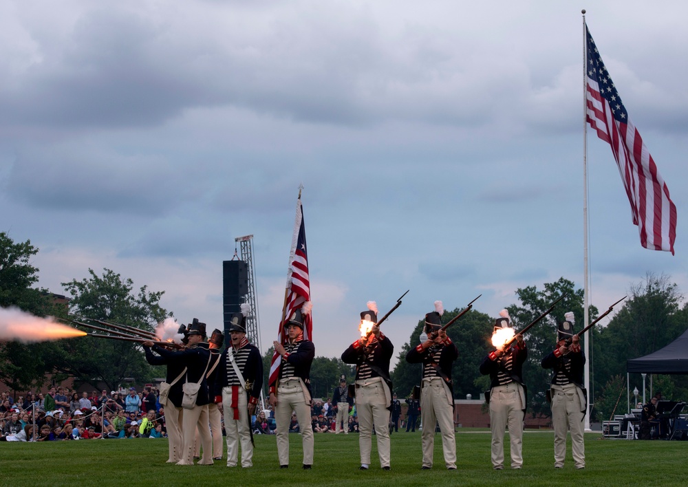 Maj. Gen. Malcolm B. Frost, hosts Twilight Tattoo