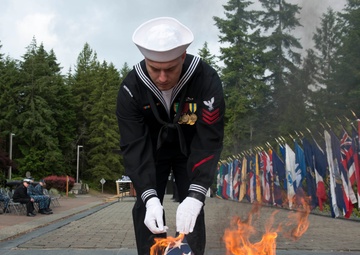 Trident Training Facility Bangor Conducts Flag Retirement Ceremony