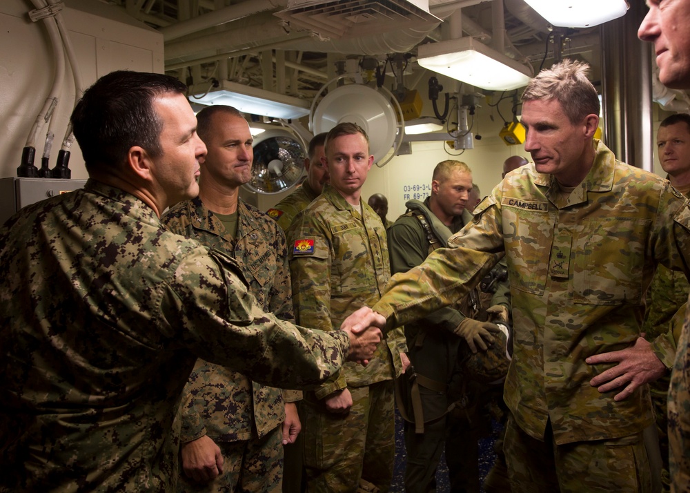 Australian Army leadership visits USS America