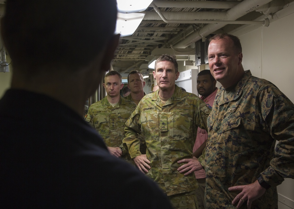 Australian Army leadership visits USS America