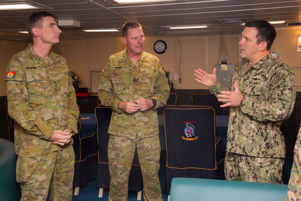 Australian Army leadership visits USS America