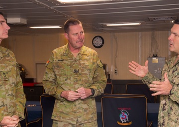 Australian Army leadership visits USS America