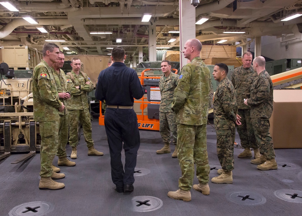 Australian Army leadership visits USS America