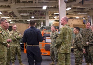 Australian Army leadership visits USS America