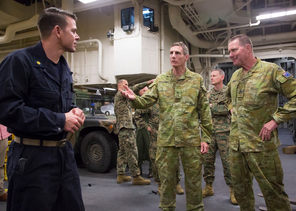 Australian Army leadership visits USS America