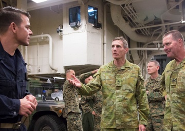 Australian Army leadership visits USS America