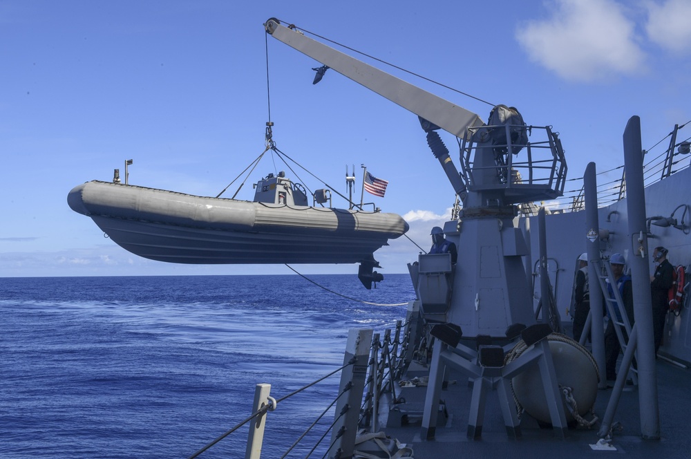 USS Wayne E. Meyer Conducts RHIB Operations