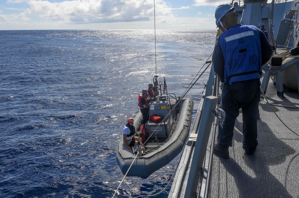 USS Wayne E. Meyer Conducts RHIB Operations