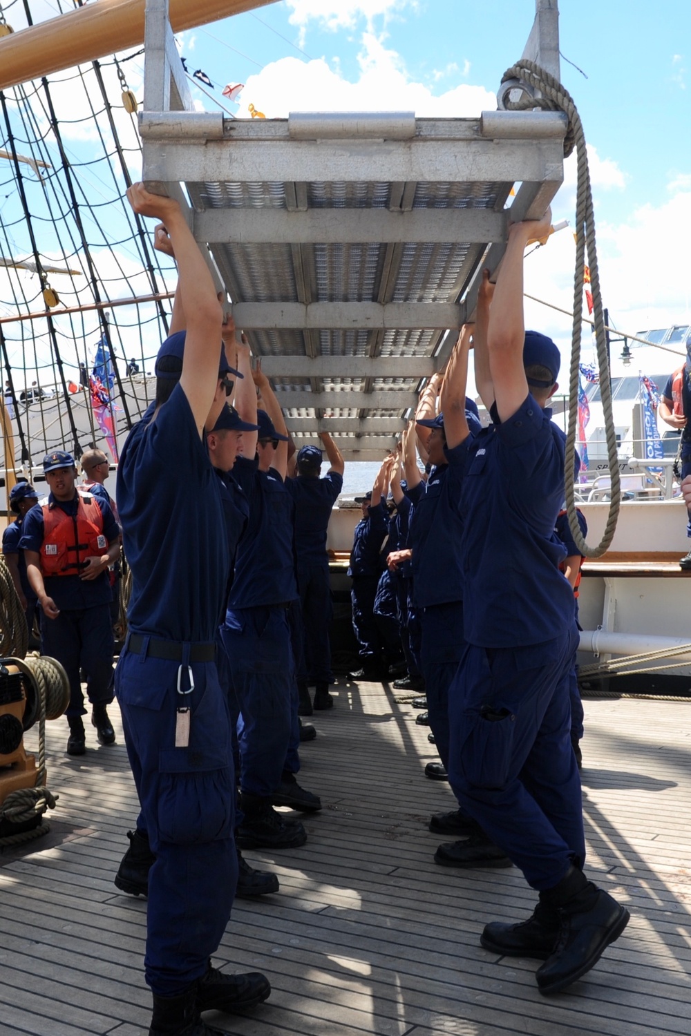 Coast Guard Cutter Eagle participates in parade of sail