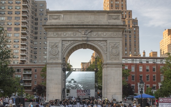 Marine Corps Band New Orleans performs at Washington Square Park