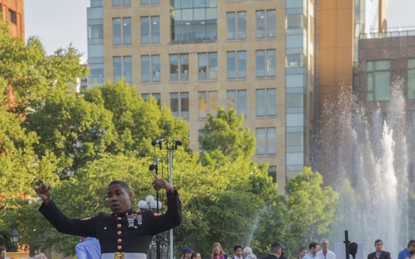 Marine Corps Band New Orleans performs at Washington Square Park