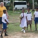 USS Lake Erie (CG 70) Sailors plays volleyball with Sri Lankan students