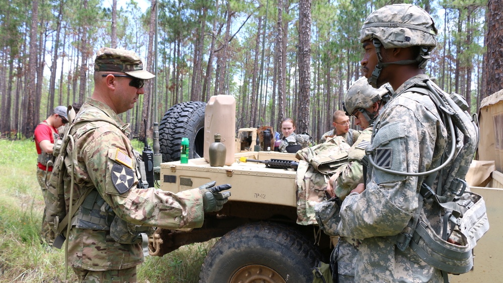 Mustangs mentor during mass casualty evacuation training