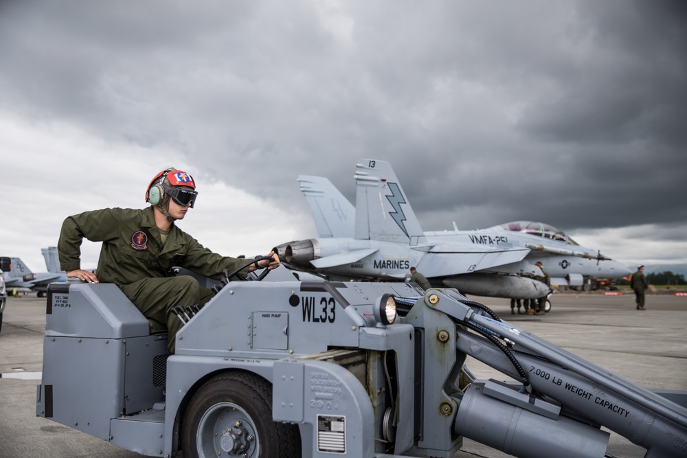 Red Flag-Alaska VMFA-251 F/A-18 Hornet Preparations