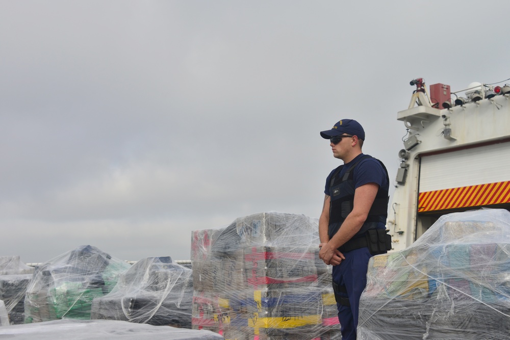 Coast Guard offloads approximately 18 tons of cocaine from Eastern Pacific interdictions in San Diego