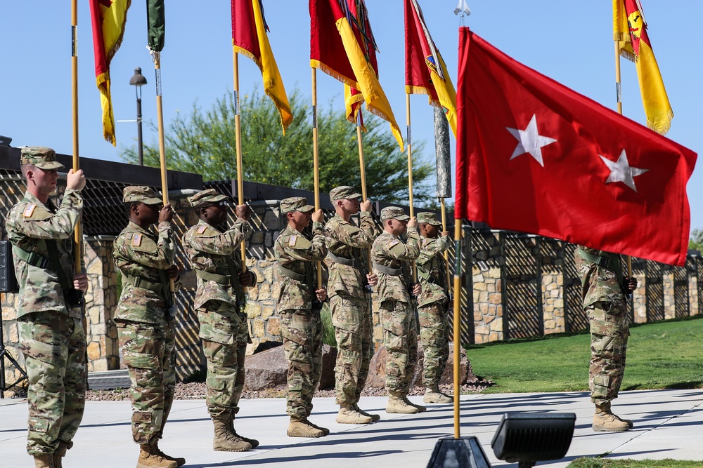 1st Armored Division Cases Colors for Deployment