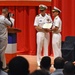 Commander, Amphibious Force 7th Fleet awards Capt. Paradise at Blue Ridge's change of command ceremony.