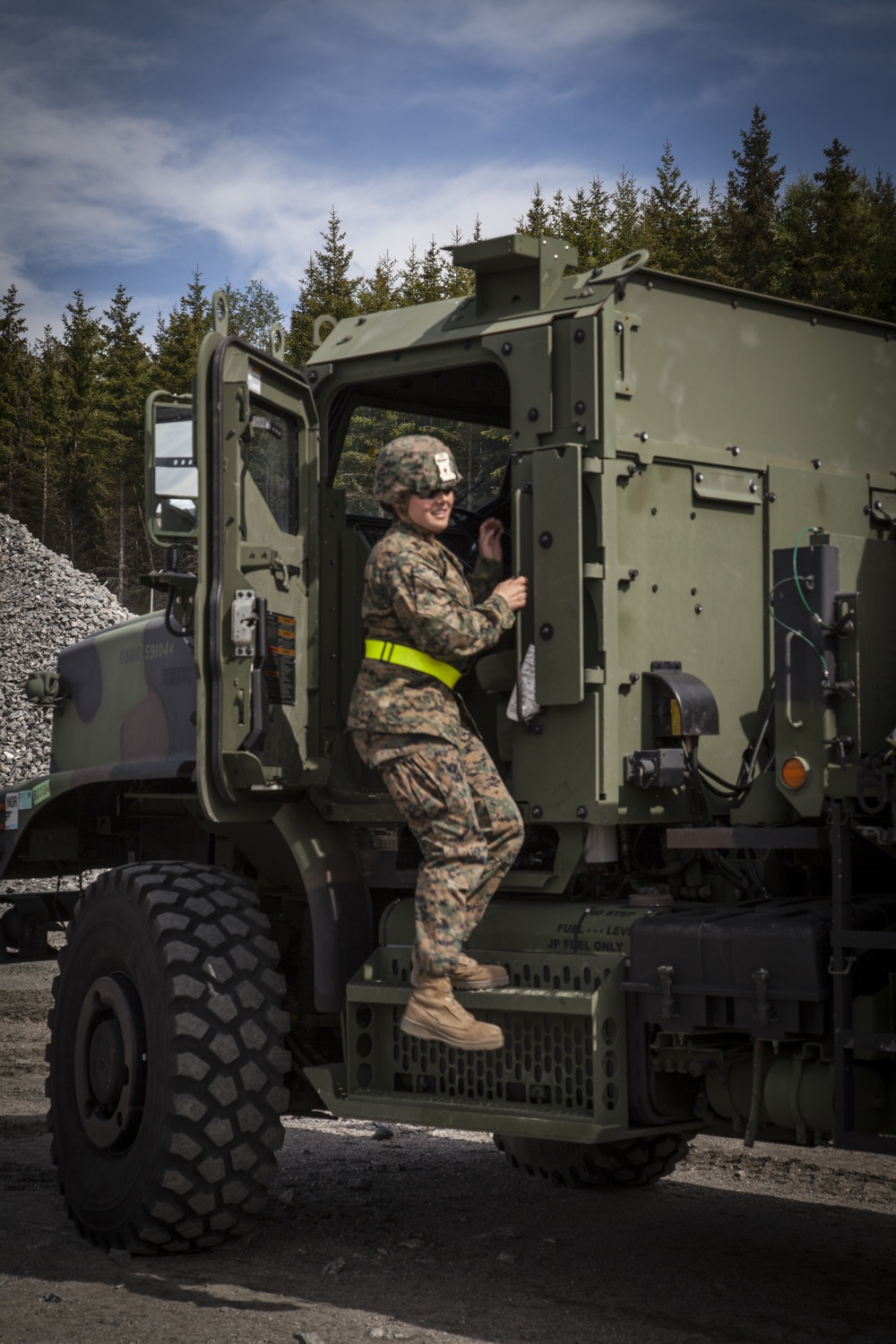 Optimizing Readiness in Norway: MRF-E Marines rotate cave equipment on USNS Lopez