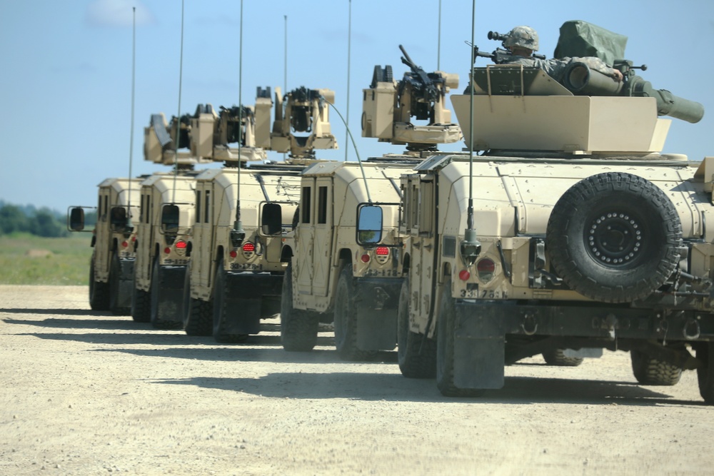 Soldiers train on gunnery tables during XCTC Exercise at Fort McCoy