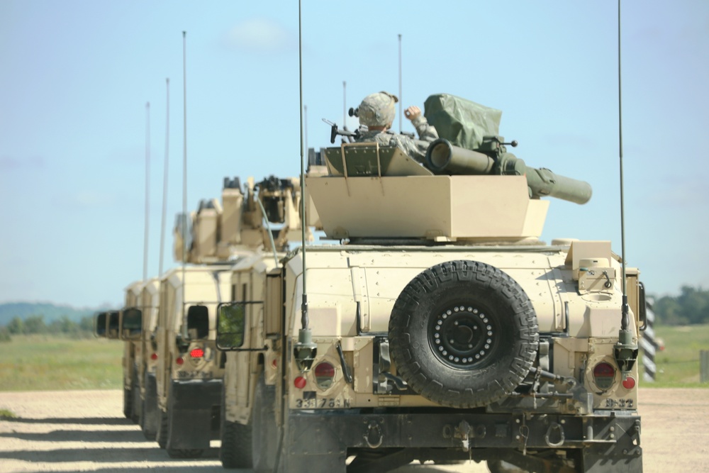 Soldiers train on gunnery tables during XCTC Exercise at Fort McCoy