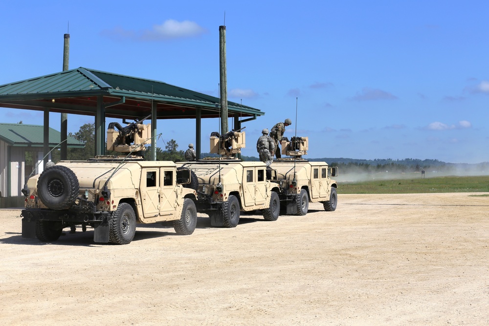 Soldiers train on gunnery tables during XCTC Exercise at Fort McCoy