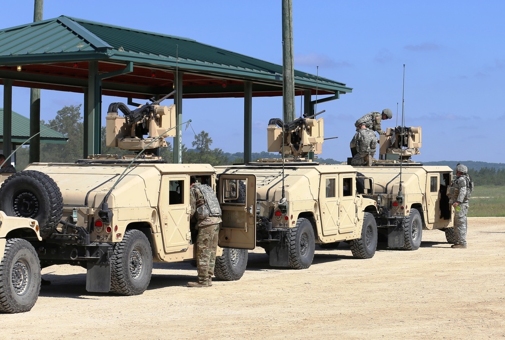 Soldiers train on gunnery tables during XCTC Exercise at Fort McCoy