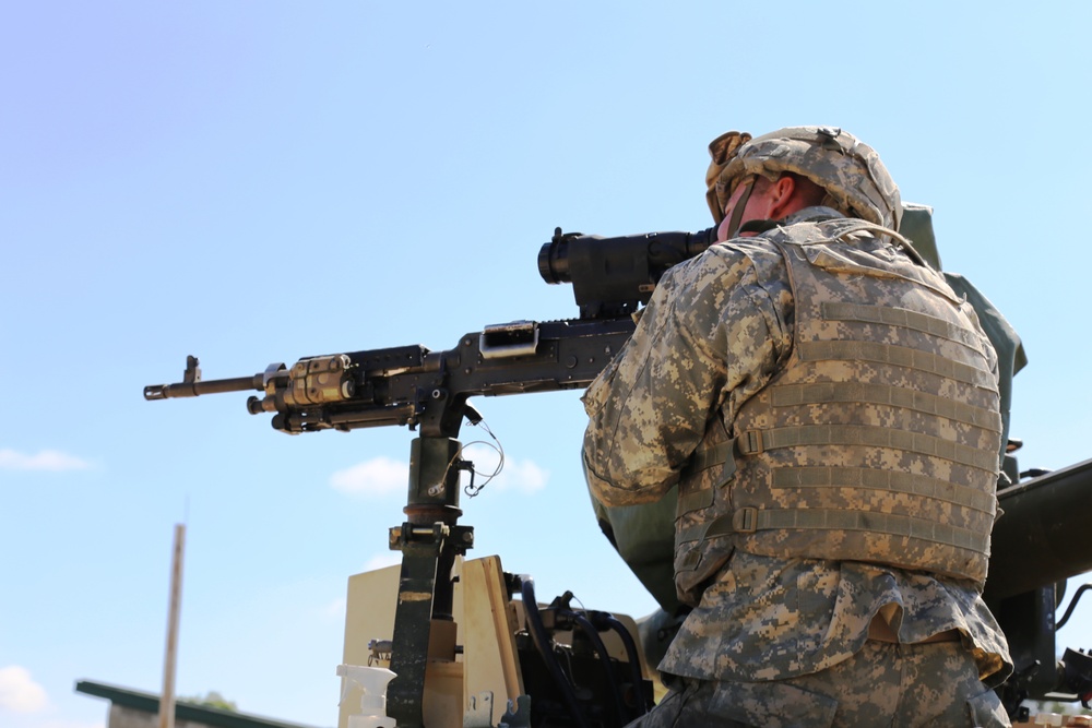 Soldiers train on gunnery tables during XCTC Exercise at Fort McCoy