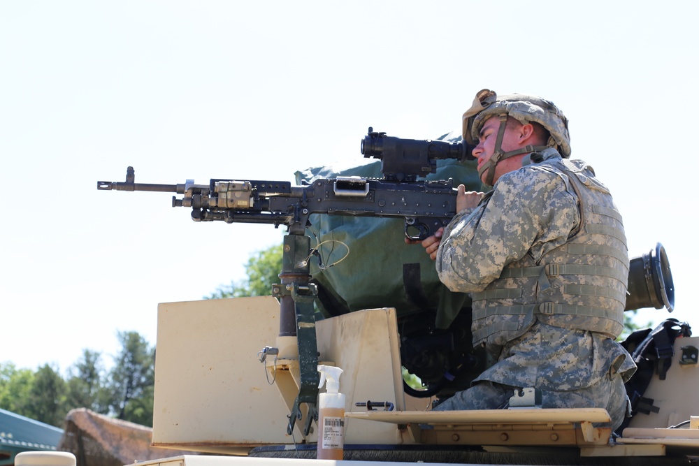 Soldiers train on gunnery tables during XCTC Exercise at Fort McCoy