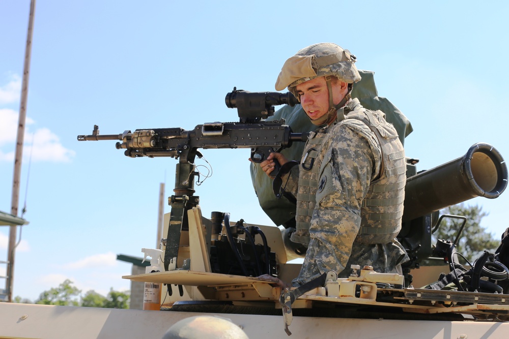 Soldiers train on gunnery tables during XCTC Exercise at Fort McCoy