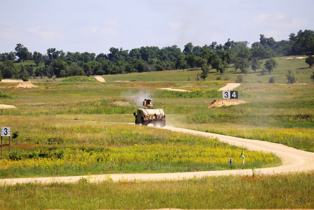 Soldiers train on gunnery tables during XCTC Exercise at Fort McCoy