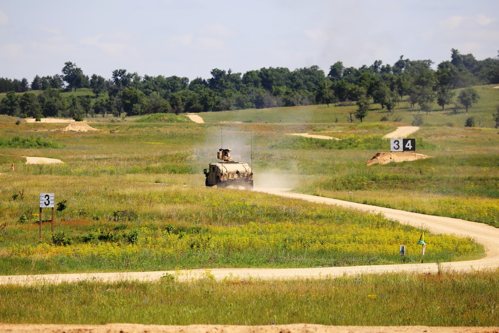 Soldiers train on gunnery tables during XCTC Exercise at Fort McCoy