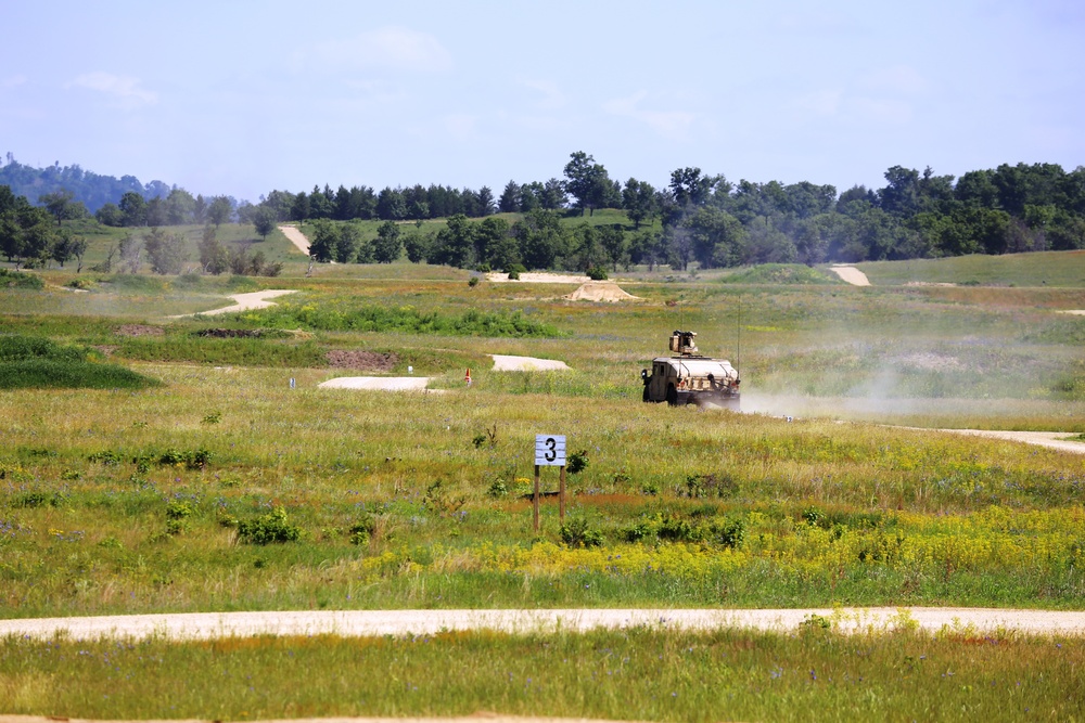 Soldiers train on gunnery tables during XCTC Exercise at Fort McCoy