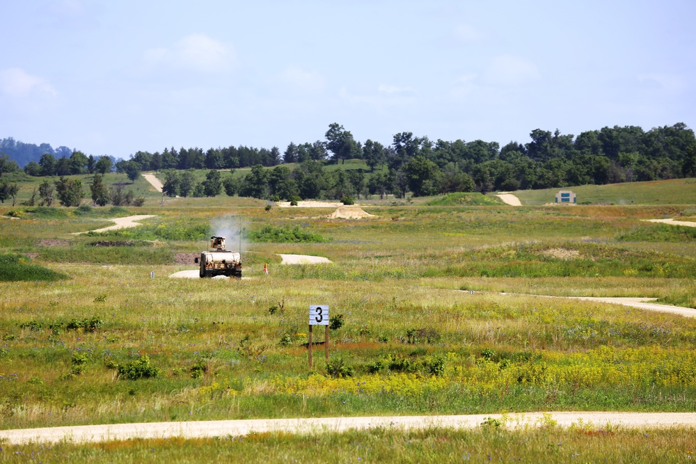 Soldiers train on gunnery tables during XCTC Exercise at Fort McCoy