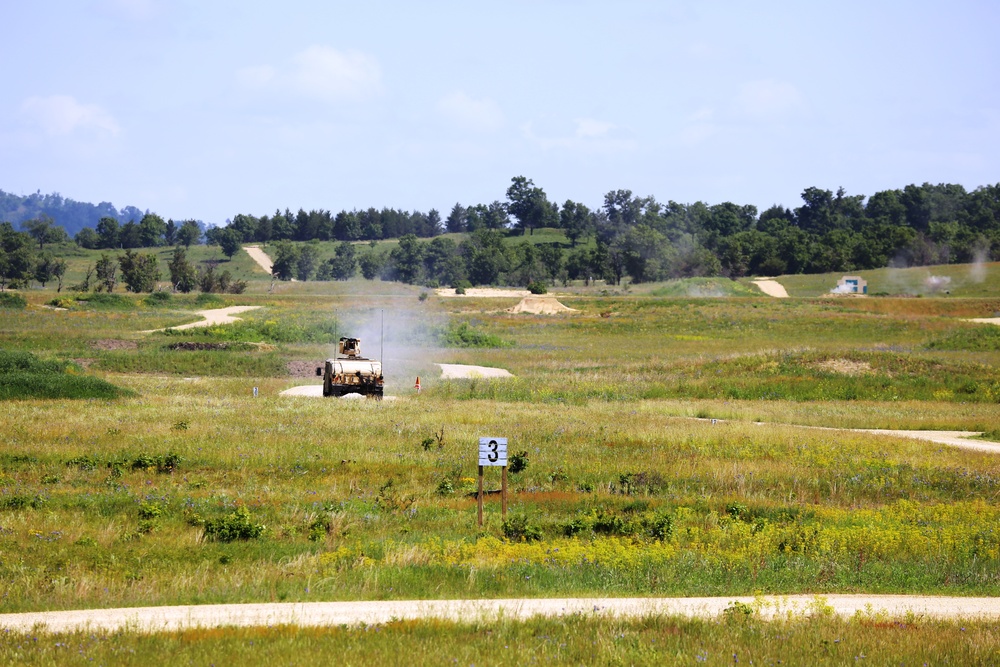 Soldiers train on gunnery tables during XCTC Exercise at Fort McCoy