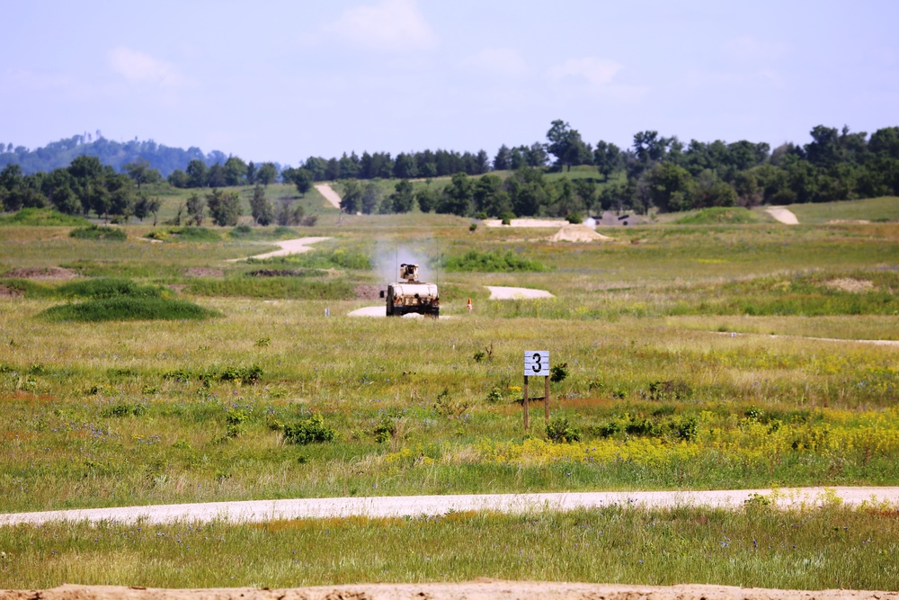 Soldiers train on gunnery tables during XCTC Exercise at Fort McCoy