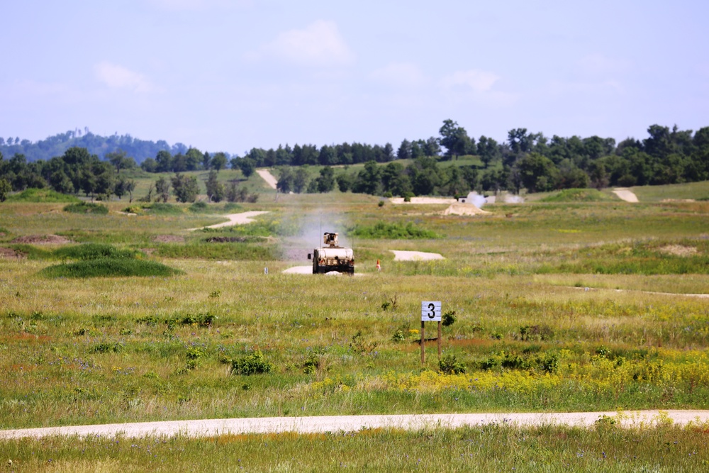 Soldiers train on gunnery tables during XCTC Exercise at Fort McCoy