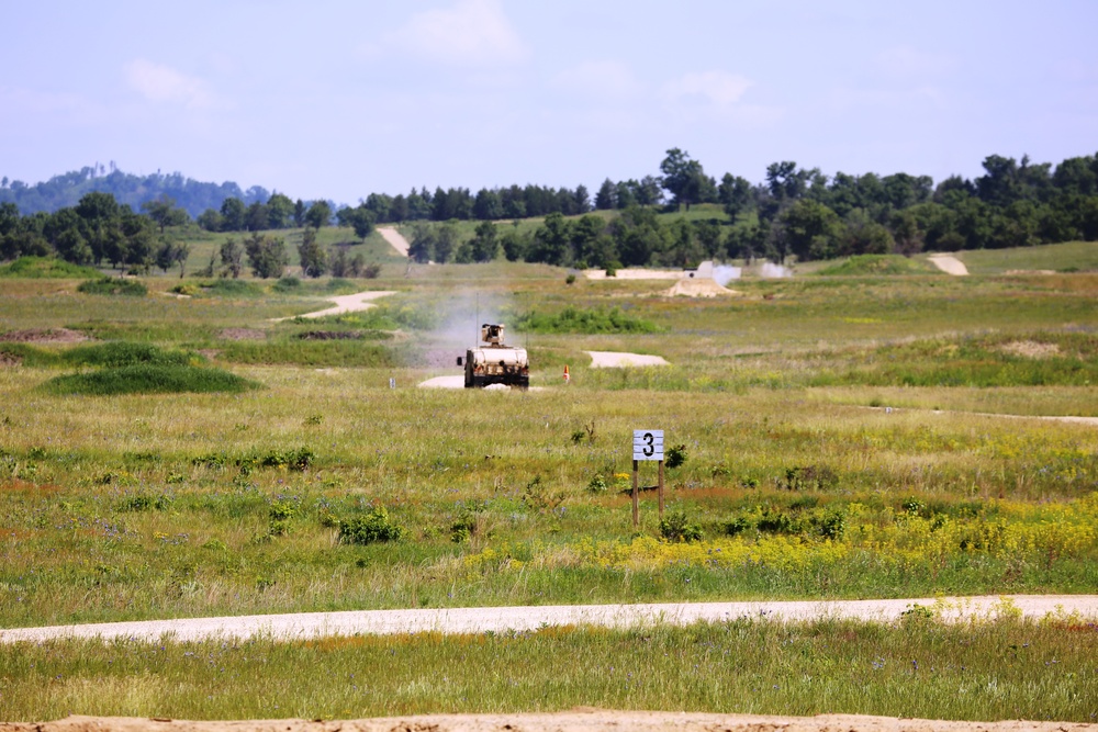 Soldiers train on gunnery tables during XCTC Exercise at Fort McCoy