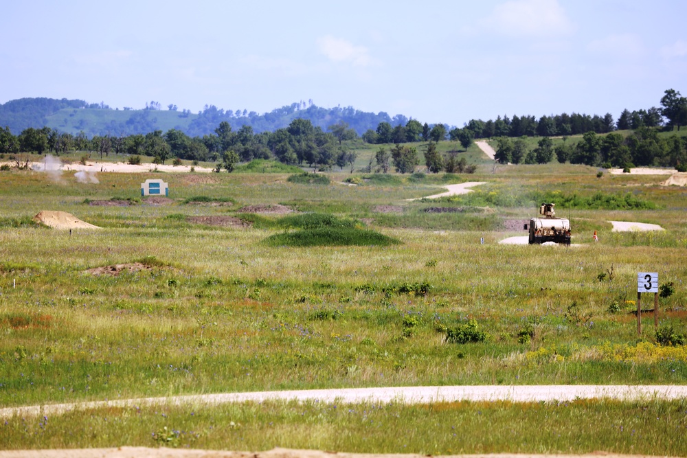 Soldiers train on gunnery tables during XCTC Exercise at Fort McCoy