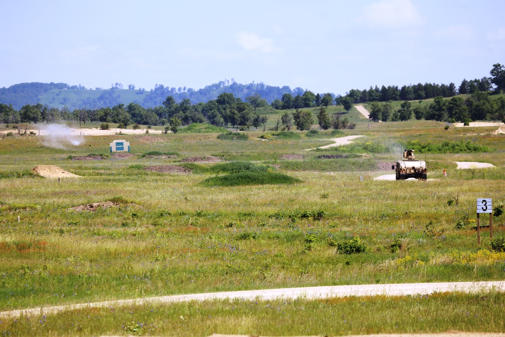 Soldiers train on gunnery tables during XCTC Exercise at Fort McCoy