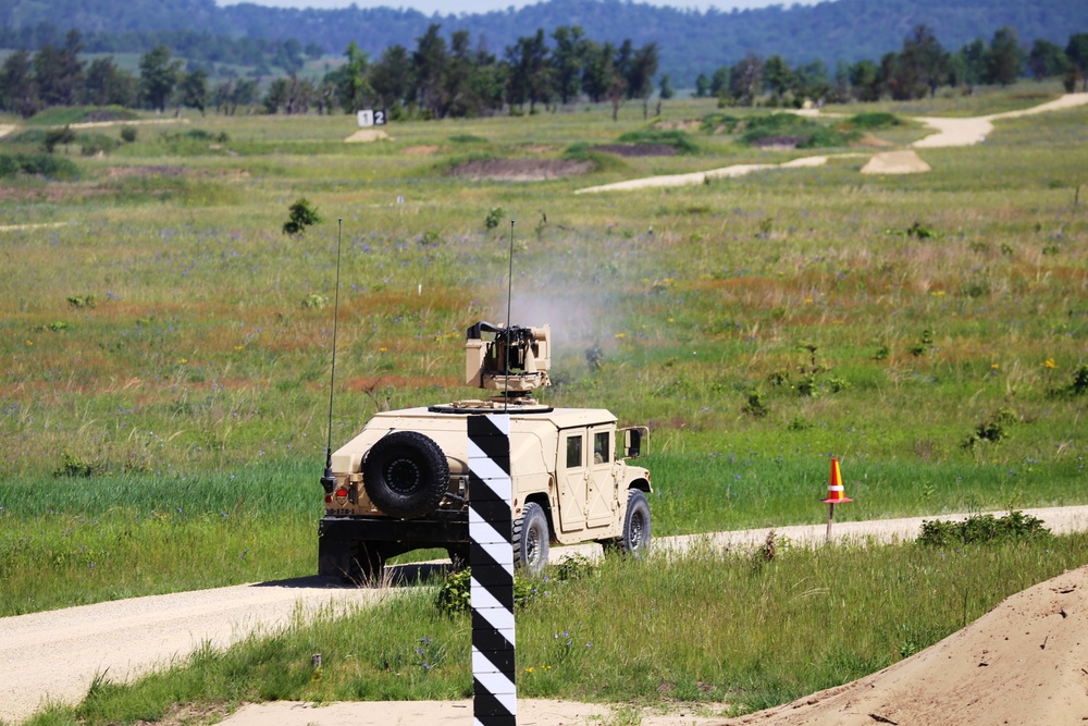 Soldiers train on gunnery tables during XCTC Exercise at Fort McCoy