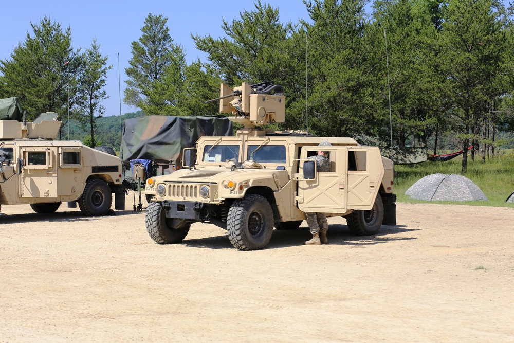 Soldiers train on gunnery tables during XCTC Exercise at Fort McCoy