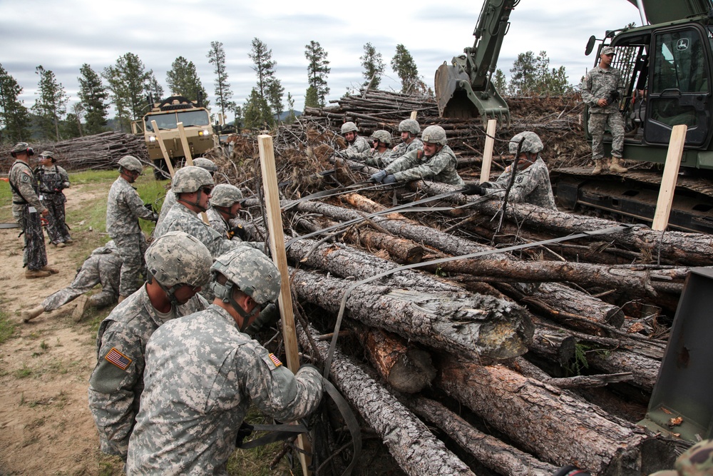 Soldiers deliver timber to support reservation communities