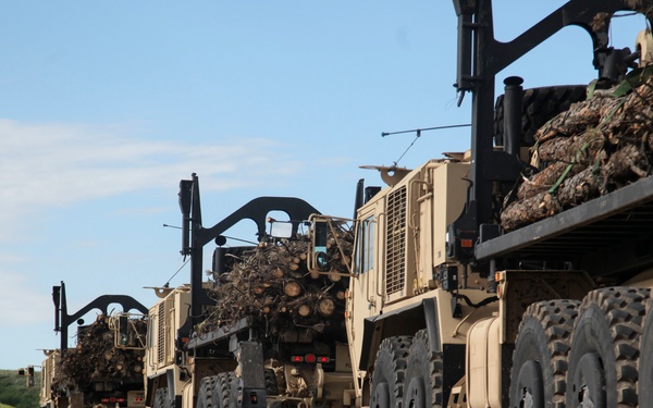 Soldiers deliver timber to support reservation communities