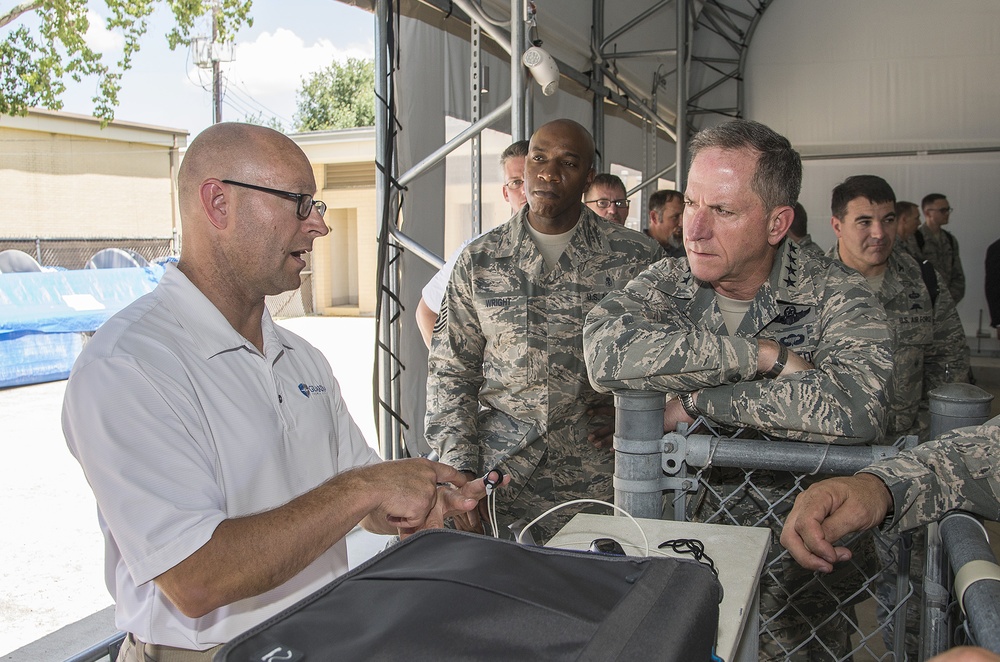 Air Force Chief of Staff Gen. David Goldfein and Chief Master Sgt. of the Air Force Kaleth O. Wright