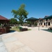 Ongoing construction on outdoor play area for the Child Development Center, Bldg 22.