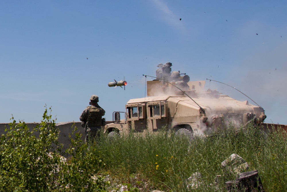 Soldiers Fire TOW Missile System